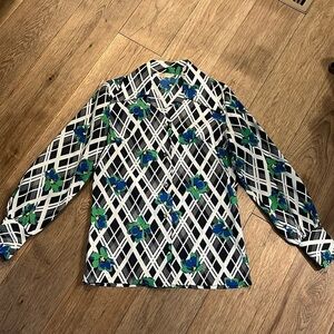 LAURA MAE vintage floral button up blouse, size small/medium